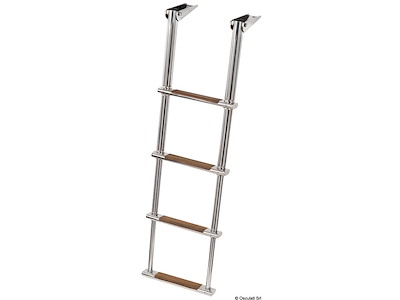Scalette telescopiche Java con gradini in teak