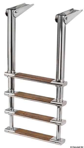 Scalette telescopiche Java con gradini in teak