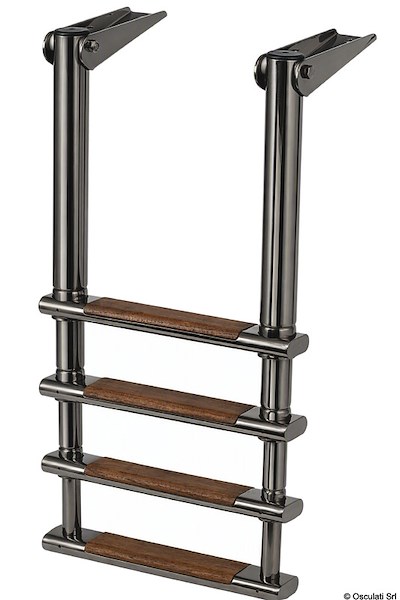 Scalette telescopiche Java con gradini in teak