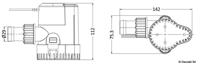 Pompa di sentina SuperFlow automatica con galleggiante
