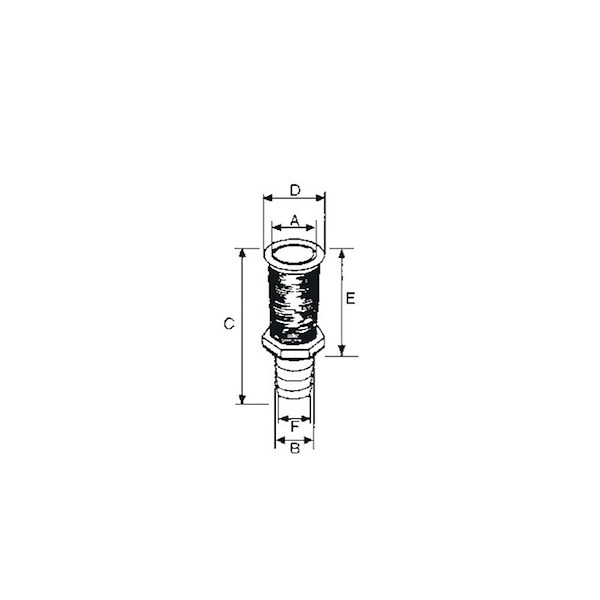 SCARICO A MARE IN PVC C/PTG Ø MM.22,67X100