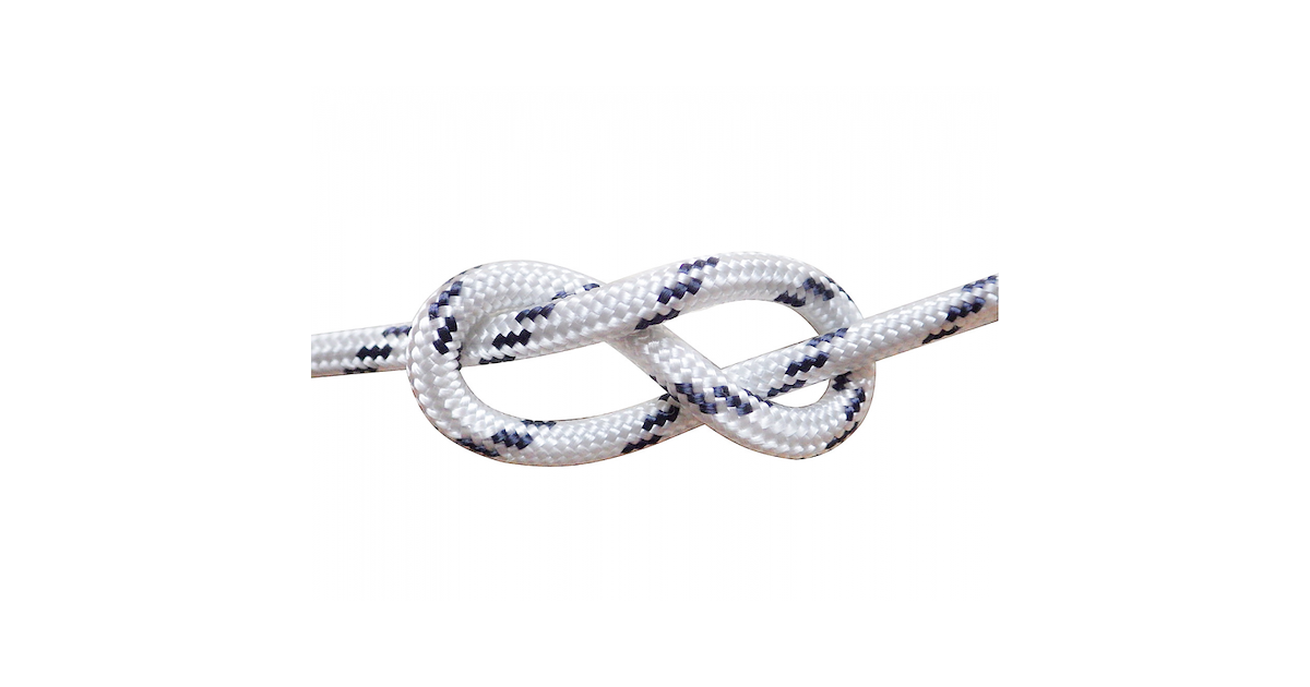 Cima D'ormeggio Bianco In Poliestere 20mm X 8m – A 3 Capi Con Redance Inox, Osculati
