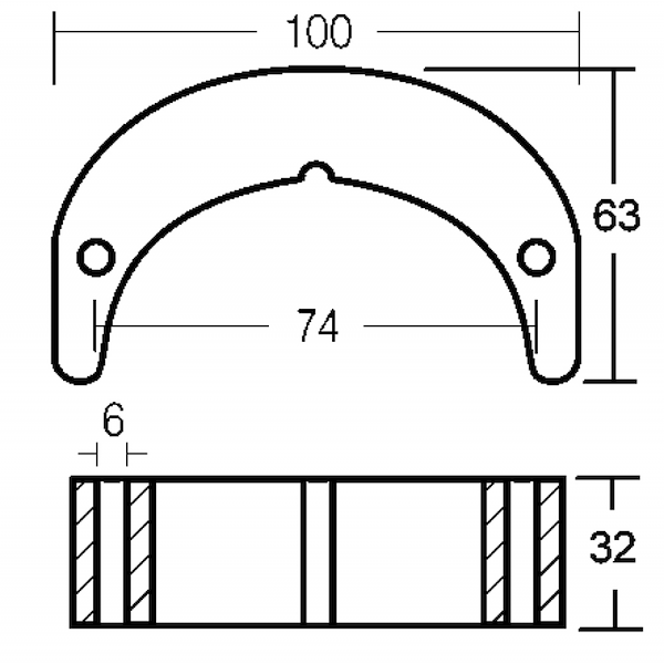 PLACCA PER MOTORE FUORIBORDO 50/75 HP