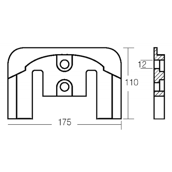 PIASTRA PER MOTORI MERCRUISER BRAVO I-II-III
