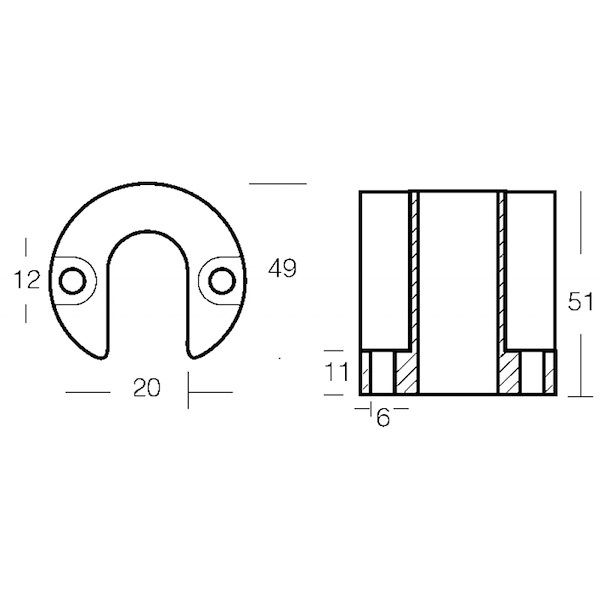 COLLARE PER MOTORI MERCRUISER BRAVO I-II-III