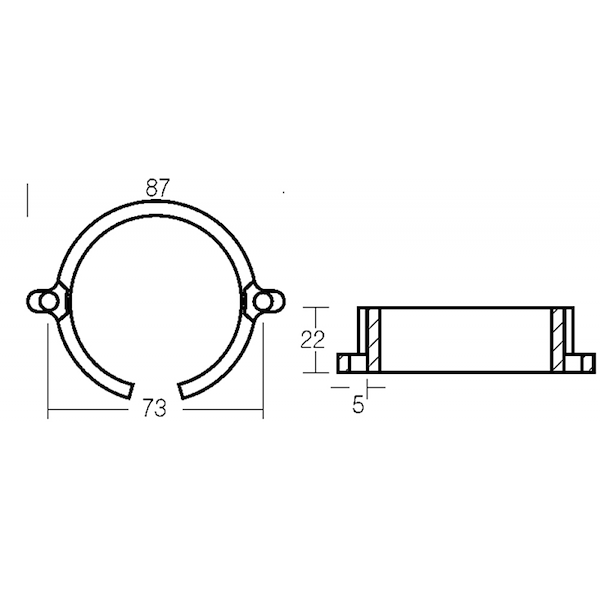 COLLARE PER MOTORI MERCRUISER BRAVO I-II-III