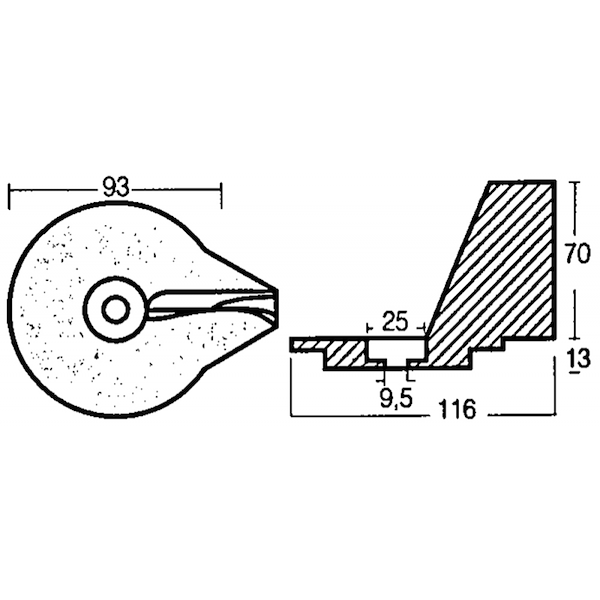 PINNA PER MOTORI MERCURY F 25-50