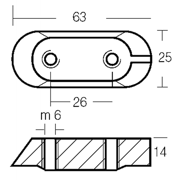 PIASTRINA PER YAMAHA 8-300HP 4T
