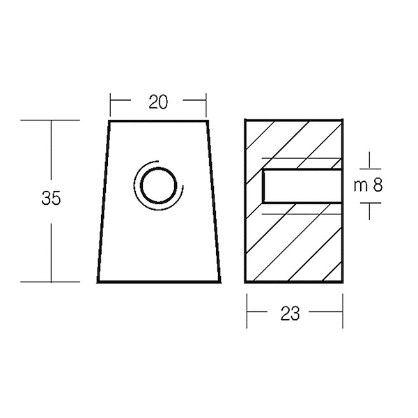 CUBO TRAPEZOIDALE RIF.OR.67C-45251-00