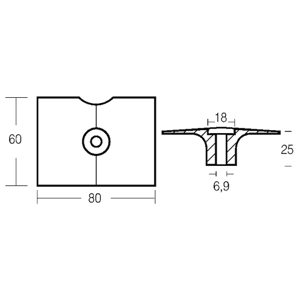 PLACCA MOTORI YAMAHA 8-25 HP 4T