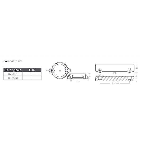 KIT ALLUMINIO VOLVO 280 DUAL PROP