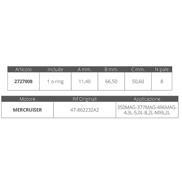 GIRANTE MERCRUISER 8.1S - 496MAG