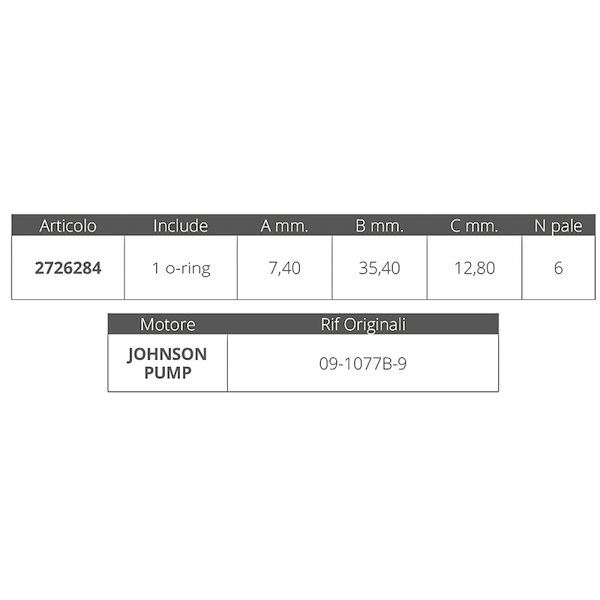 GIRANTE JOHNSON RIF.OR.09-1077B-9