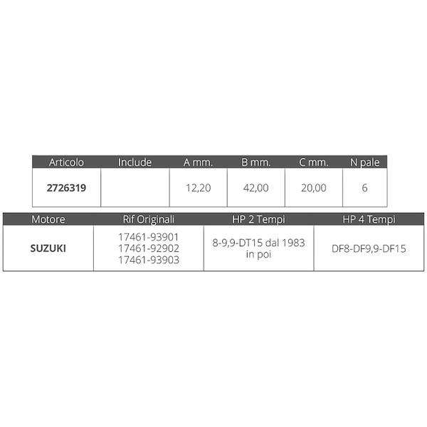 GIRANTE SUZUKI 2T 8-9,9 HP
