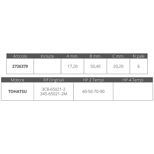 GIRANTE TOHATSU 2T 40-50 HP