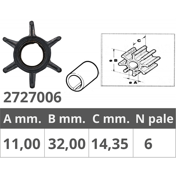 GIRANTE MERCURY 2T 3,5-3,6-4-5 HP