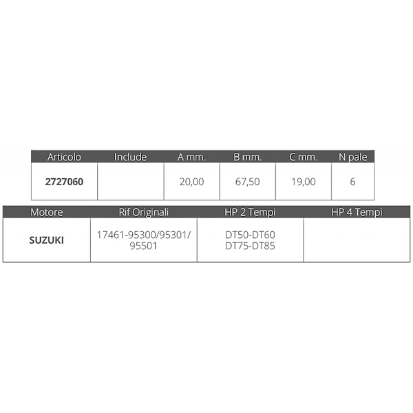 GIRANTE SUZUKI 2T DT50-60-75-85