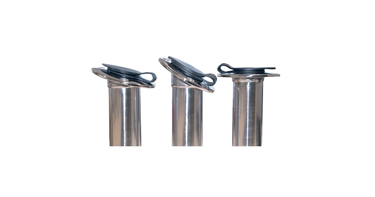 GEM Porta Canna Da Barca A Incasso 0° – Acciaio Inox, Supporto Saldatura Per Pesca Sportiva