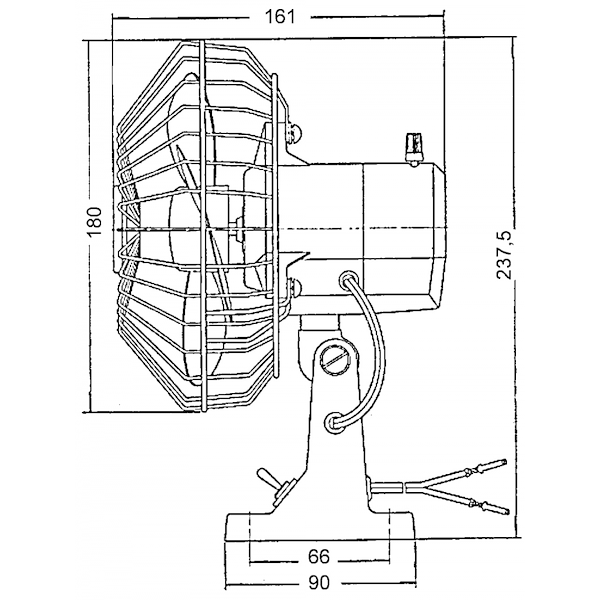 VENTILATORE OSCILLANTE 12V.
