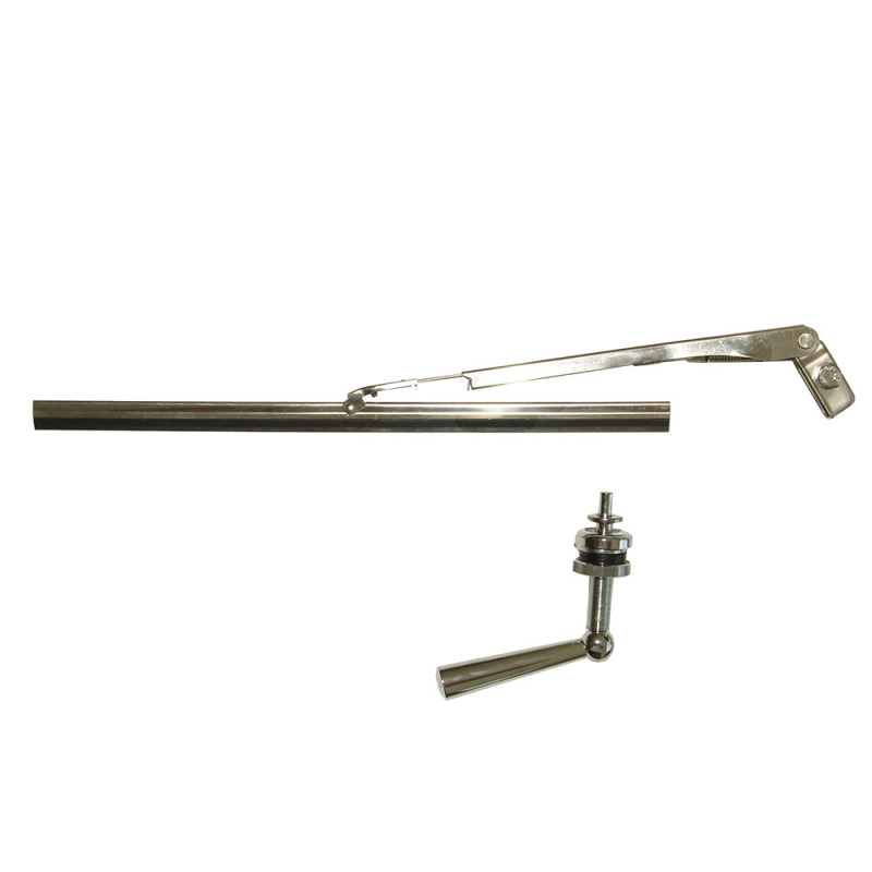 KIMISS Kit Tergicristallo Manuale Universale | Per UTV, Moto D'Acqua, Barche | Braccio 45 Cm + Spazzola 40 Cm