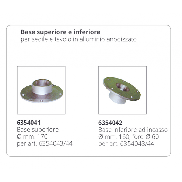 SUPPORTO IN ALLUMINIO Ø MM.60