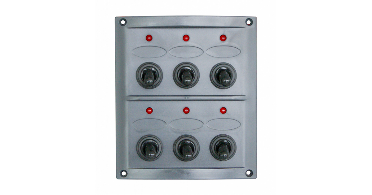 Pannello Interruttori OSCULATI - 6 Interruttori Verticali, 12V 10A, Con Fusibili In Vetro, Per Barche E Camper - Foto 6