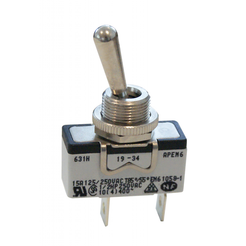 Interruttore A Levetta Marino 3 Vie – On-Off-On Momentaneo – 12V 15A – In Lega Di Alluminio Per Barca, Yacht, Camper, Auto
