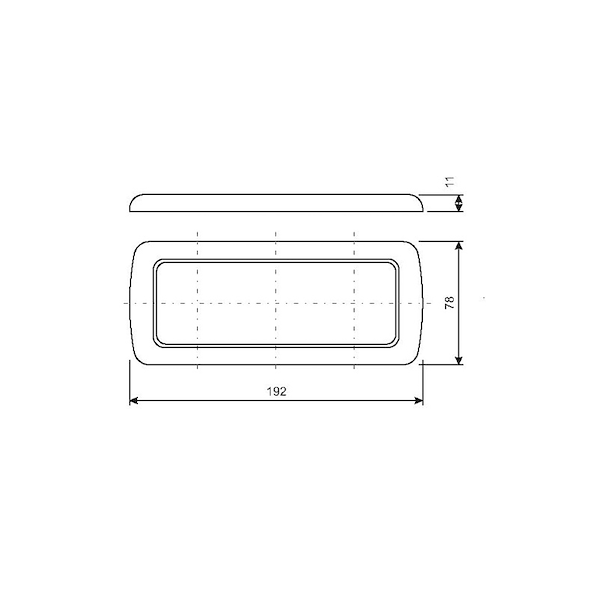 CORNICE A TRE MODULI MM.198X78