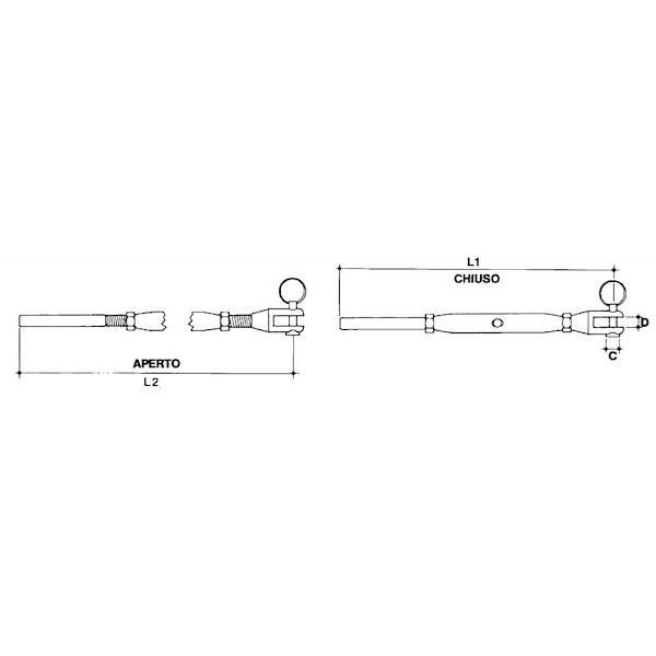 TENDITORE A PRESSARE CON FORCELLA FISSA