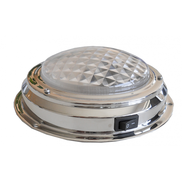 PLAFONIERA INOX Ø MM.168 x 46H 12V