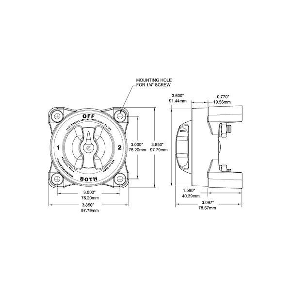 STACCA BATTERIA ON-OFF SERIE HD