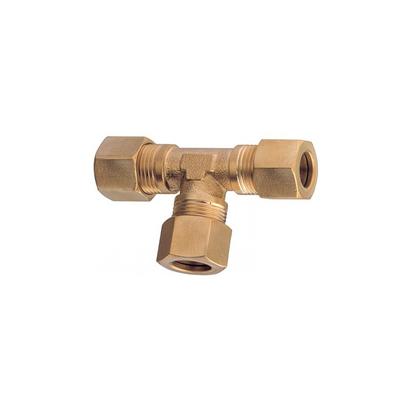 RACCORDO A TEE IN OTTONE PER TUBO RAME