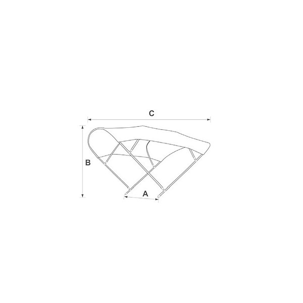 CAPOTTINA SIXTY IN ALLUMINIO A 4 ARCHI