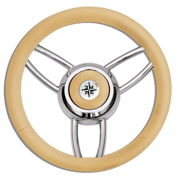 RUOTA TIMONE T26 BEIGE Ø MM.350
