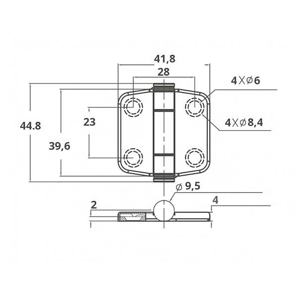CERNIERA INOX 316 CON COPERTURA