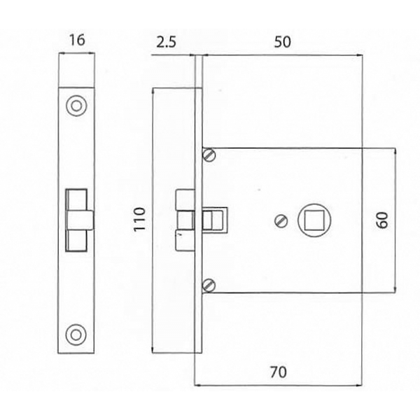 SERRATURA INCASSO MM.70X60 OT.CROM.