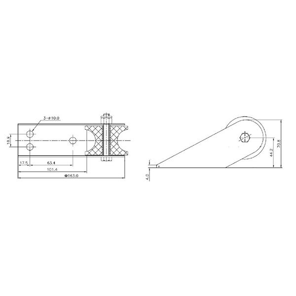 MUSONE DI PRUA INOX MM. 223