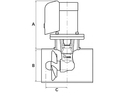ELICA BTQ 125-30kg 12V CON CARTER