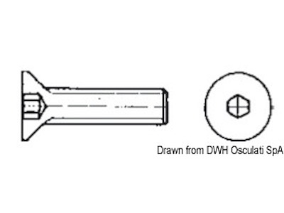 Viti testa svasata con cava esagonale, UNI 5933 DIN 7991
