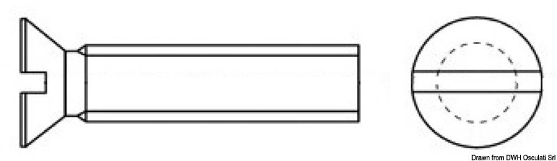 Viti testa svasata piana taglio a croce, UNI 6109 DIN 965