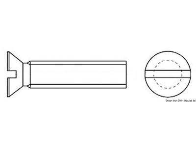 Viti testa svasata piana taglio a croce, UNI 6109 DIN 965