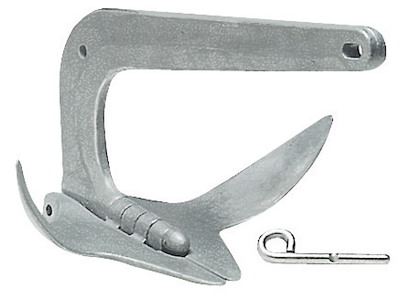 Ancora Trefoil® versione pieghevole  in acciaio fuso e zincato a caldo