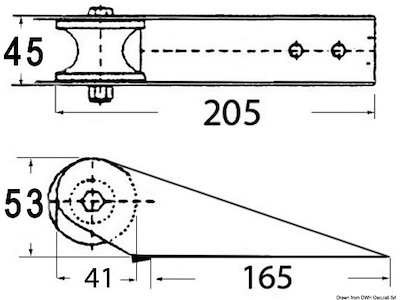Musone inox per piccoli scafi 205 mm 
