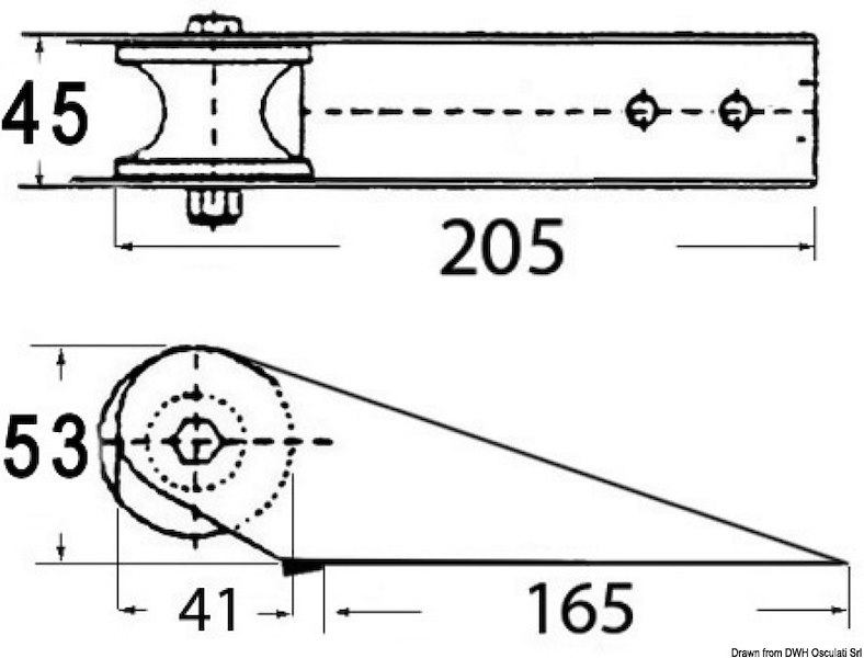 Musone inox per piccoli scafi 205 mm 