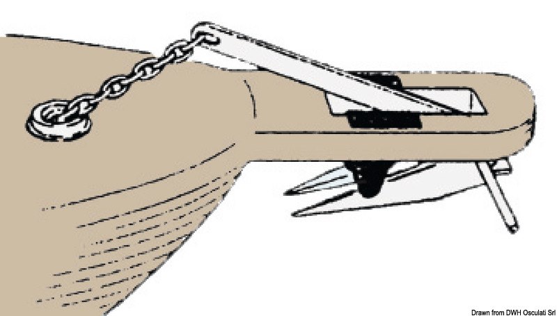 Musone di prua inox per delfiniera 