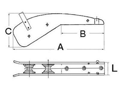 Musone fisso con cavallotto guida catena