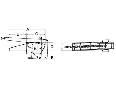 Musone di prua con kit blocca ancora