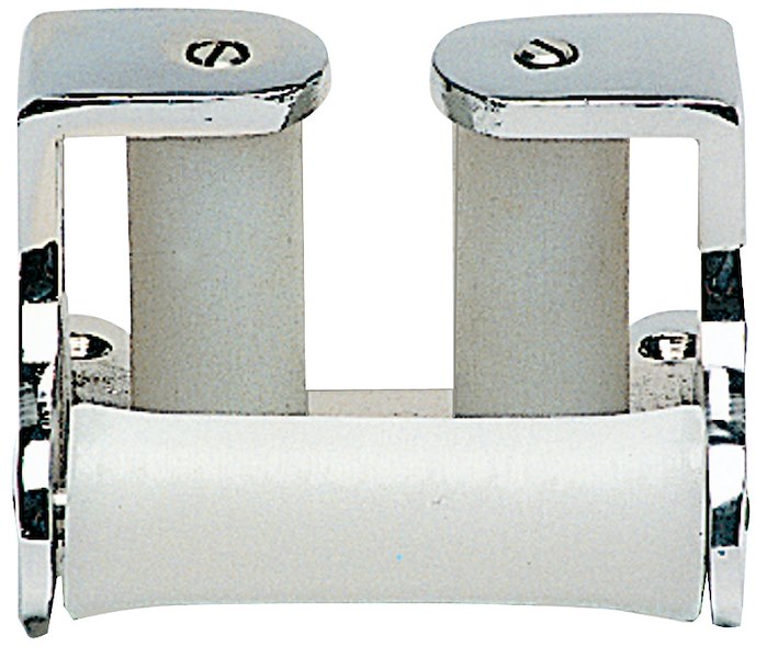 Passacatena ottone cromato 3 rulli 