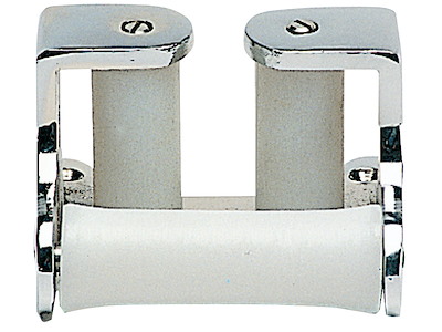 Passacatena ottone cromato 3 rulli 