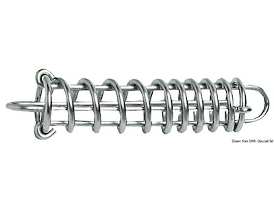 Molla ormeggio in acciaio inox lucidato a passo variabile